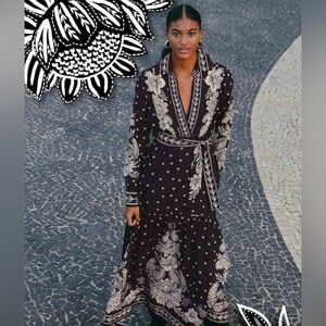 🆕 Farm Rio Paisley Bloom Belted Dress, size Medium